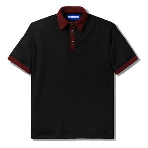 Gambar Kemeja Polo Tenue de Attire - Waffle Polo Black Maroon dari TenuedeAttire Jakarta Utara Tokopedia