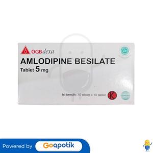 Gambar AMLODIPINE BESILATE OGB DEXA MEDICA 5 MG BOX 100 TABLET dari Apotek Lucky Star Jakut Jakarta Utara Tokopedia