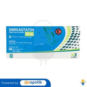 Gambar SIMVASTATIN HEXPHARM 10 MG BOX 100 TABLET dari Apotek Jihan Farma Kota Bekasi Tokopedia