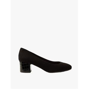 Wide Fit Block Heel Court Shoes 