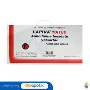 Gambar LAPIVA 10/160 MG BOX 30 TABLET dari Apotek Sehat Abadi Kota Semarang Tokopedia