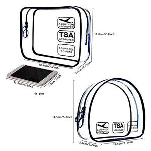 Jual 2 Pack TSA Approved Toiletry Bag 