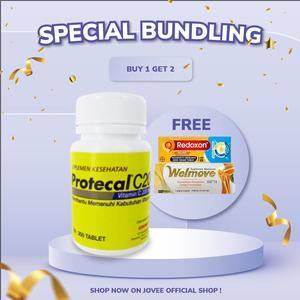 Gambar PROTECAL C 200 ISI 200 TAB + FREE REDOXON EFF ORANGE 10'S + WELMOVE dari Jovee Jakarta Timur Tokopedia