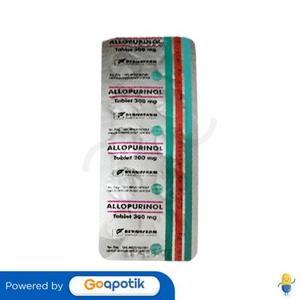 Gambar ALLOPURINOL BERNOFARM 300 MG STRIP 10 TABLET dari Apotek Labora Jaya Jakarta Barat Tokopedia
