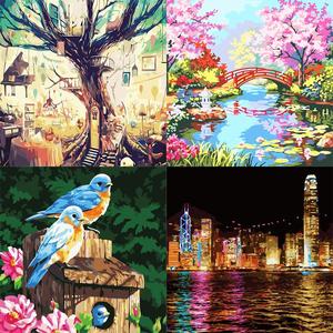 Jual Canvas Paint By Number Kit Digital Oil Painting DIY 40 x 50 Seri H ...