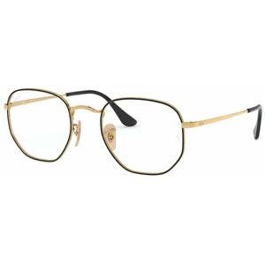 ray ban hexagonal gold black