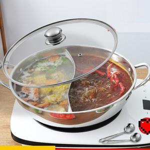 Foto Produk Panci Hot pot Sekat 28 N 30 cm / Suki Shabu Stainless / PANCI 2 RASA - 28Cm dari LockGamerz Electronics