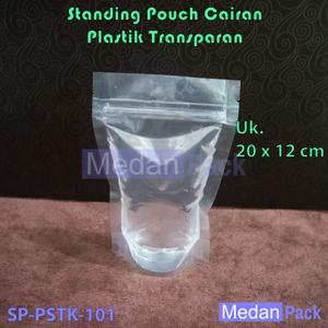 Foto Produk Standing Pouch Cairan Plastik Transparan 20 x 12 cm per 50 pcs dari Medan Pack