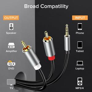 Jual Jack Male 3.5mm to 2 RCA Red And 