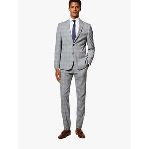 Grey Checked Skinny Fit Trousers 