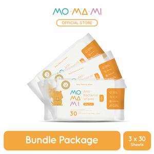 Foto Produk MoMaMi Anti Bacterial Wipes (3 Pk) dari momami_id