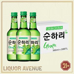 Foto Produk Lotte Chum Churum Grape Korea Soju 360ml - 1 karton isi 20 botol dari Liquor_Avenue