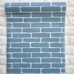 Jual Wallpaper Dinding Motif Bata Biru Kota Surabaya Keano11 Tokopedia