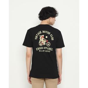 Foto Produk Kaos Pria Erigo T-Shirt Motor Club Cotton Combed Black - M dari Erigo Official