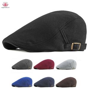Jual Men Flat Newsboy Hat Adjustable 