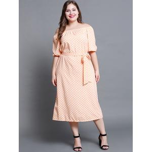 Jual AN Plus Size Women Polka Dot Off 