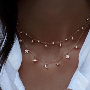 Jual Fashion Multilayer Choker Necklace 