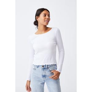 Rib Crew Neck Long Sleeve Top 