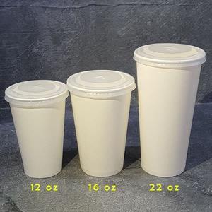 Jual Paper Cup Putih Polos - 22 oz 50 pc Kopi Minuman Dingin plus TUTUP ...