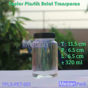 Foto Produk Toples Plastik Bulat Transparan 320 ml per 77 pcs dari Medan Pack