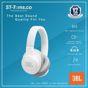 Jual JBL Live 500BT / 500 BT Wireless Over Ear Headphone - Putih - Putih -  Kab. Bogor - Pojokliterasi | Tokopedia