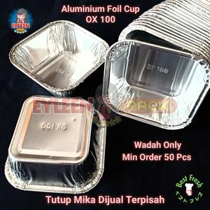 Jual Aluminium Foil Cup OX100 + Tutup Aluminium Foil Tray OX100 Jakarta Pusat Eyleen Pack