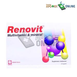 Gambar RENOVIT 1 STRIP ISI 4 KAPLET dari Apotek Mayvin Kebayoran Lama Jakarta Selatan Tokopedia