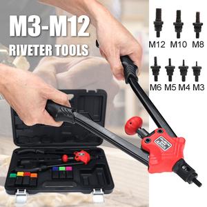 Jual M3-M12 Riveter Nut Riveting Kits Rivnut Nutsert Insert Tools Set ...