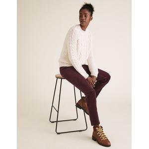 Corduroy Straight Leg Trousers 