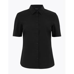 Cotton Rich Fitted Short Sleeve Shirt 