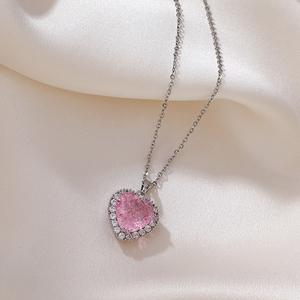 Jual Gorgeous Pink Color Heart Pendant 