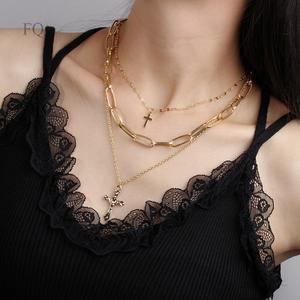 Jual Statement Layered Necklace Set 