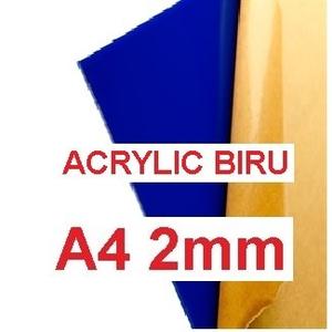 Jual Acrylic / acrilic / akrilik warna BIRU Solid, UKURAN +/- A4 tebal ...