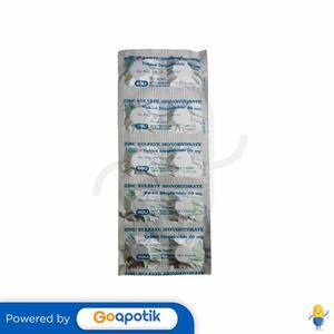 Gambar ZINC SULFATE MONOHYDRATE 20 MG HOLI STRIP 10 TABLET dari Apotek Medipharm Kota Malang Tokopedia