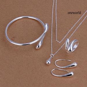 Women Fashion Silver Plated Jewelry Set 