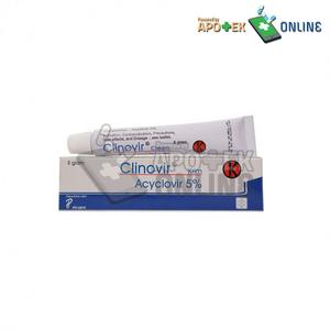 Gambar CLINOVIR CREAM 5GR/ACYCLOVIR/SALEP HERPES dari Apotek Syfa Kab. Cirebon Tokopedia