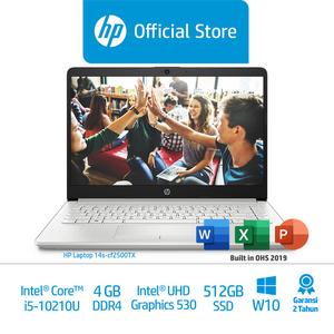 Foto Produk HP 14s-cf2500TX &14s-cf2501TX Laptop/Corei5/4GB/512GBSSD - Silver dari HP Official
