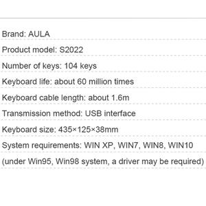 Gambar Keyboard Gaming Mechanical AULA S-2022 PINK - New LED - Macro Software dari sky 234 undefined Tokopedia