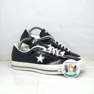 Jual CONVERSE ONE STAR HANBYEOL OX BLACK WHITE LEATHER ORIGINAL