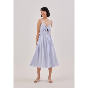Aldea Padded Textured Knot Front Dress 