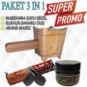 Jual populer PAKET 3in1 Buhur Gaharu oud + mabkharah kayu logo terompah ...