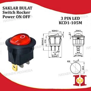Jual Saklar Power Switch Tombol ON OFF Bulat Roker Rocker Besar 2 3 4 ...