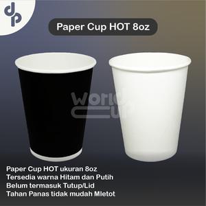 Promo Papercup 8oz HOT Polos Hitam dan Putih - Tahan Panas Anti Mletot ...