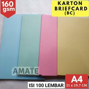 Jual [100 Lembar] Kertas Karton BC Briefcard 160 gsm A4 / Kertas Buku ...