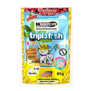Gambar markotops 85 gr kitten triple fish sardine mackerel salmon cranberry dari F.J. Pet Shop Jakarta Timur Tokopedia