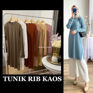 Jual HIK164- TUNIK RIB KAOS JUMBO XXL MELAR DRESS RAJUT HALUS ...