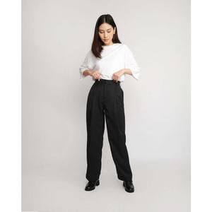 Jual THENBLANK Wide Leg Pants Black 