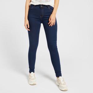 Blue Full Length Skinny Mid-Rise Jeans 