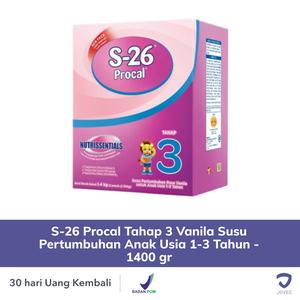 Gambar S-26 Procal Tahap 3 Vanila Susu Pertumbuhan Anak Usia 1-3 Tahun 1400gr dari Jovee Jakarta Timur Tokopedia