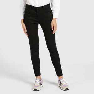 Skinny Fit Mid-Rise Jeans With 
